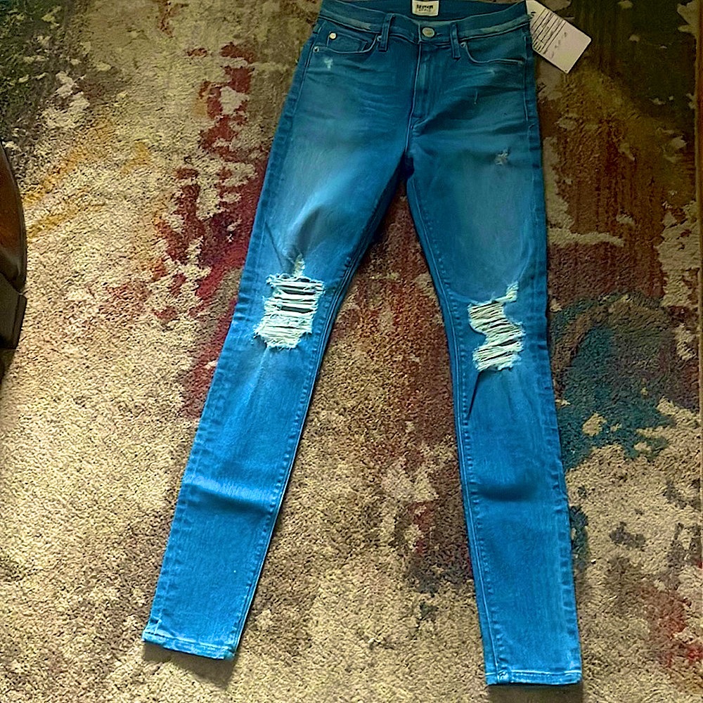 New Womens Hudson light denim distressed Sample Jeans size 25